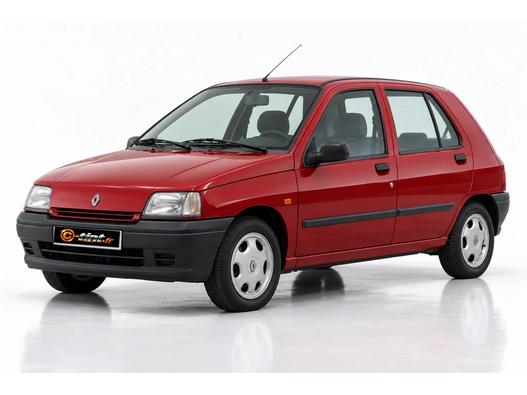 Renault Clio B/C57/57 — Génération 1 · Berline compacte · 5 portes — vue trois-quarts avant vers la gauche