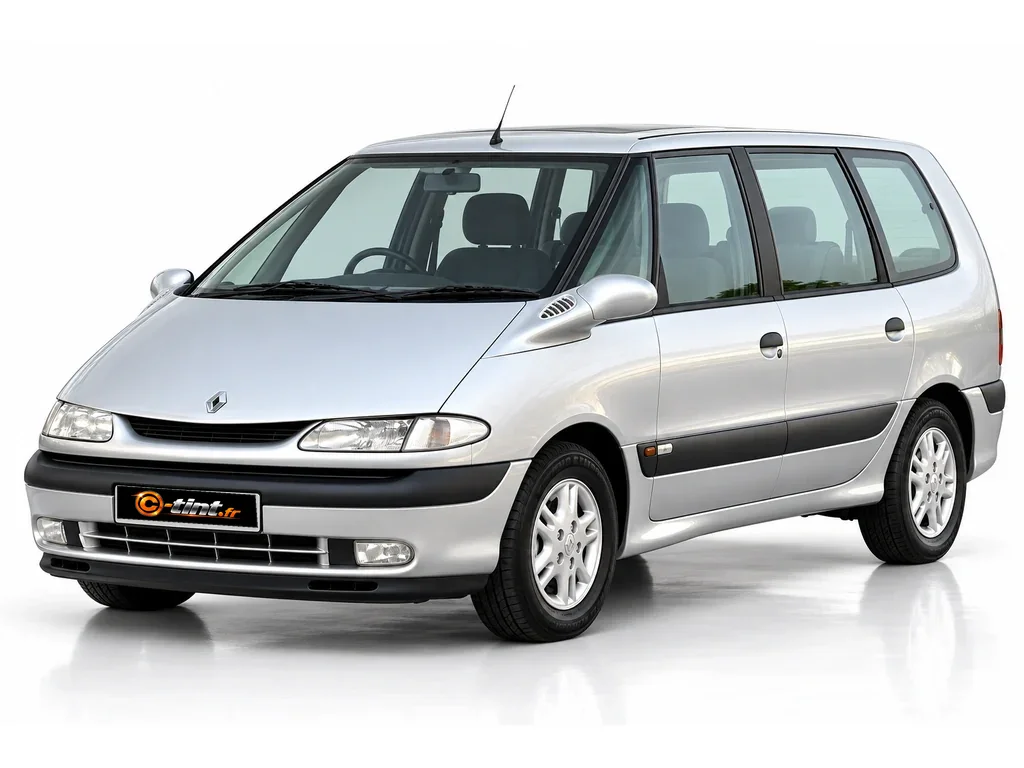 Renault Espace JE — Génération 3 — Court — lunette arrière fixe · Monospace · 5 portes — vue trois-quarts avant vers la gauche