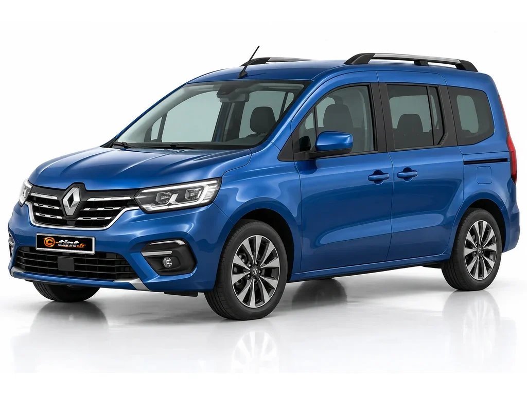 Renault Kangoo XFK — Génération 3 — Court — vitres descendantes & hayon · Monospace · 5 portes — vue trois-quarts avant vers la gauche