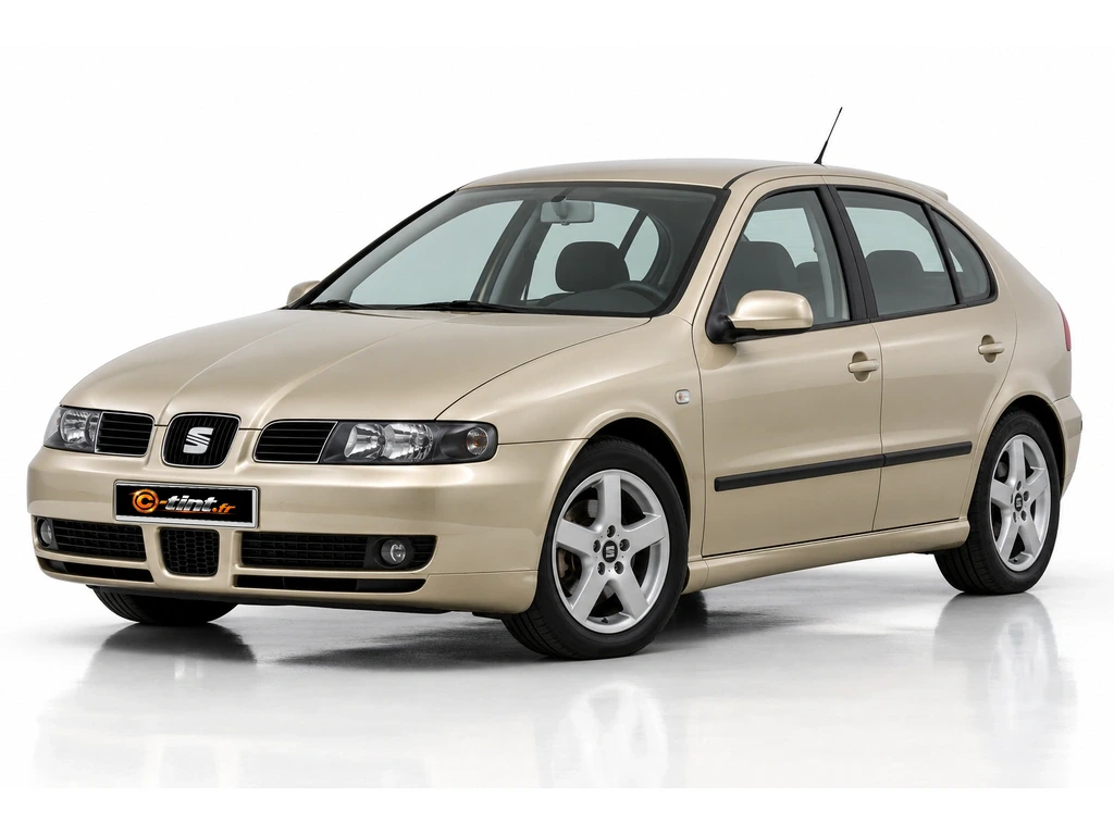 Seat Leon 1M — Génération 1 · Berline compacte · 5 portes — vue trois-quarts avant vers la gauche