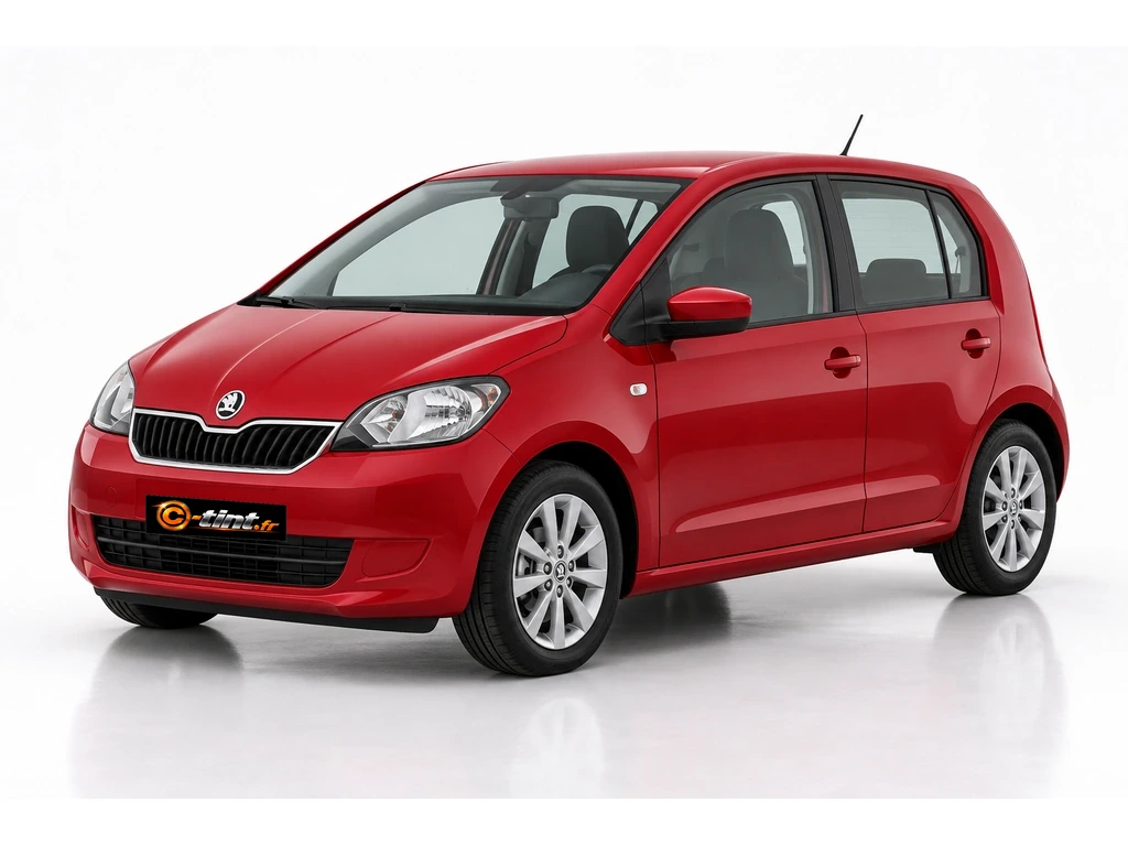 Skoda Citigo Génération 1 · Citadine · 5 portes — vue trois-quarts avant vers la gauche