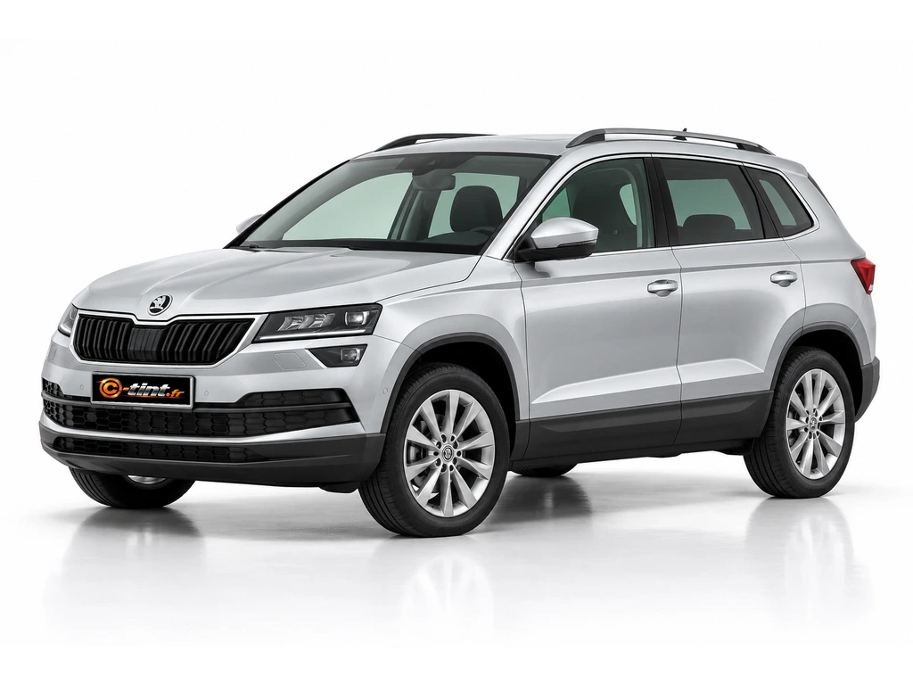 Skoda Karoq NU7 — Génération 1 · SUV · 5 portes — vue trois-quarts avant vers la gauche