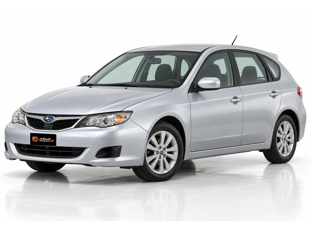 Subaru Impreza G3 — Génération 3 · Berline compacte · 5 portes — vue trois-quarts avant vers la gauche