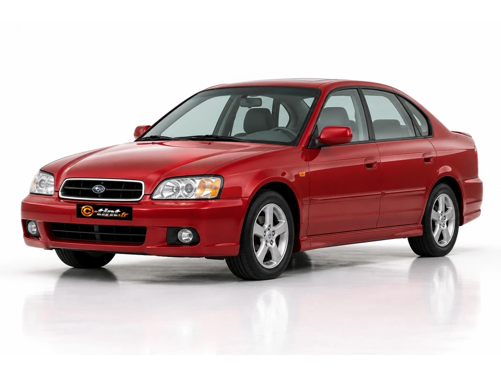 Subaru Legacy BE — Génération 3 — Berline · Berline · 4 portes — vue trois-quarts avant vers la gauche