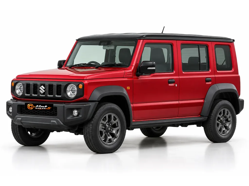 Suzuki Jimny Génération 4 — 5 portes · SUV · 5 portes — vue trois-quarts avant vers la gauche