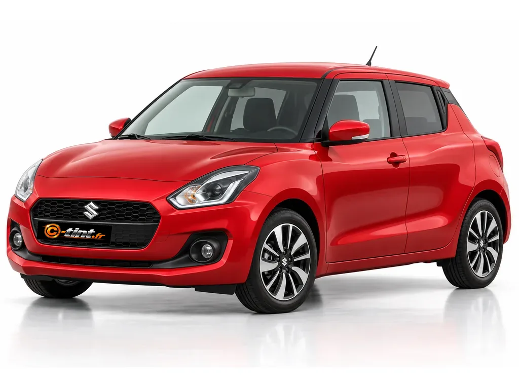 Suzuki Swift A2L — Génération 3 mondiale · Compacte · 5 portes — vue trois-quarts avant vers la gauche