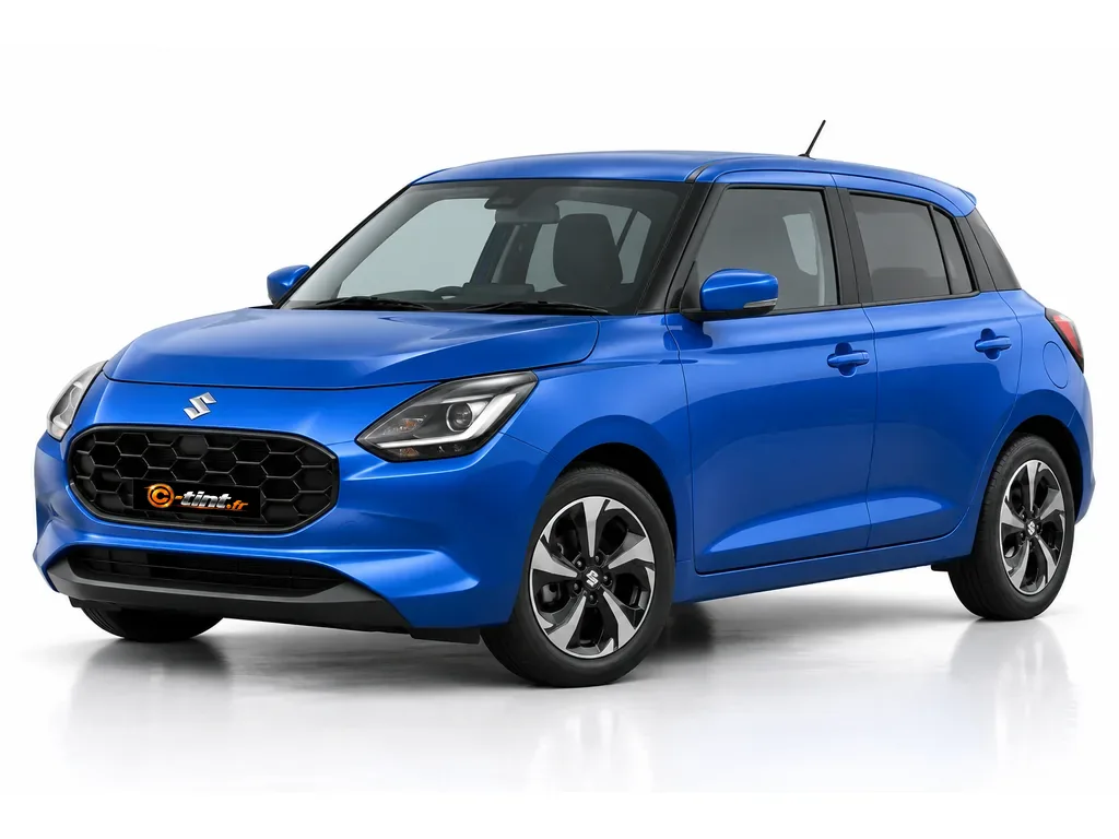 Suzuki Swift Génération 4 mondiale — 2024 · Compacte · 5 portes — vue trois-quarts avant vers la gauche