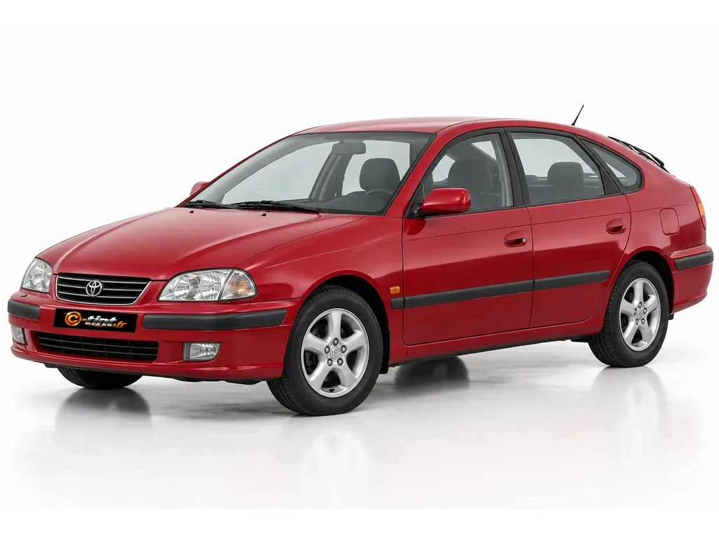 Toyota Avensis T22 — Génération 1 · Berline à hayon · 5 portes — vue trois-quarts avant vers la gauche