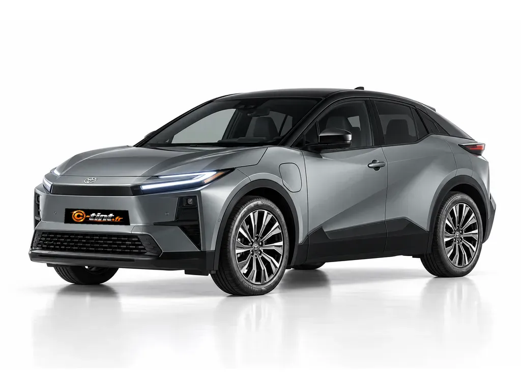 Toyota C-HR+ Génération 1 — Électrique · SUV · 5 portes — vue trois-quarts avant vers la gauche