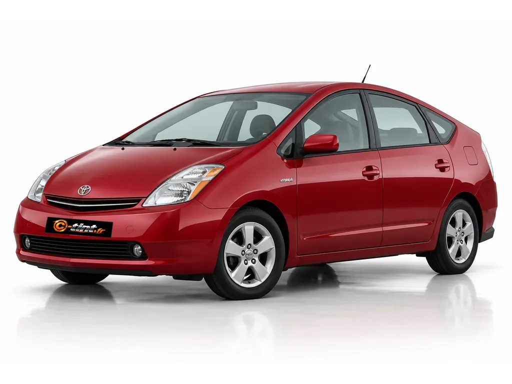 Toyota Prius XW20 — Génération 2 · Compacte · 5 portes — vue trois-quarts avant vers la gauche