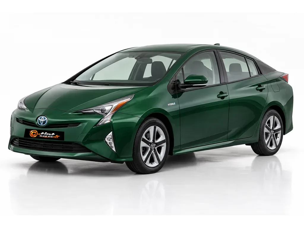 Toyota Prius XW50 — Génération 4 · Compacte · 5 portes — vue trois-quarts avant vers la gauche
