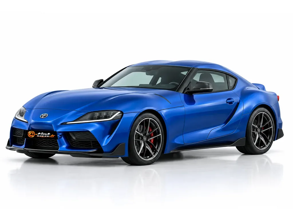 Toyota Supra A90 — Génération 5 — Coupé · Coupé · 3 portes — vue trois-quarts avant vers la gauche