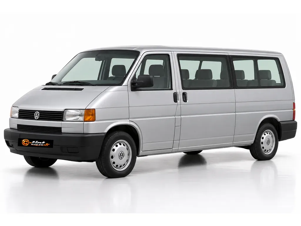Volkswagen Caravelle (T4) Long — vitres fixes & avec hayon · Monospace · 4 portes — vue trois-quarts avant vers la gauche