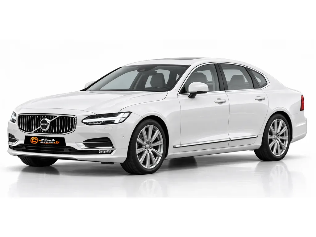 Volvo S90 Génération 2 — Empattement standard · Berline · 4 portes — vue trois-quarts avant vers la gauche